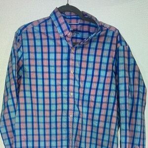 Vineyard Vines Pink and Blue Plaid Shirt